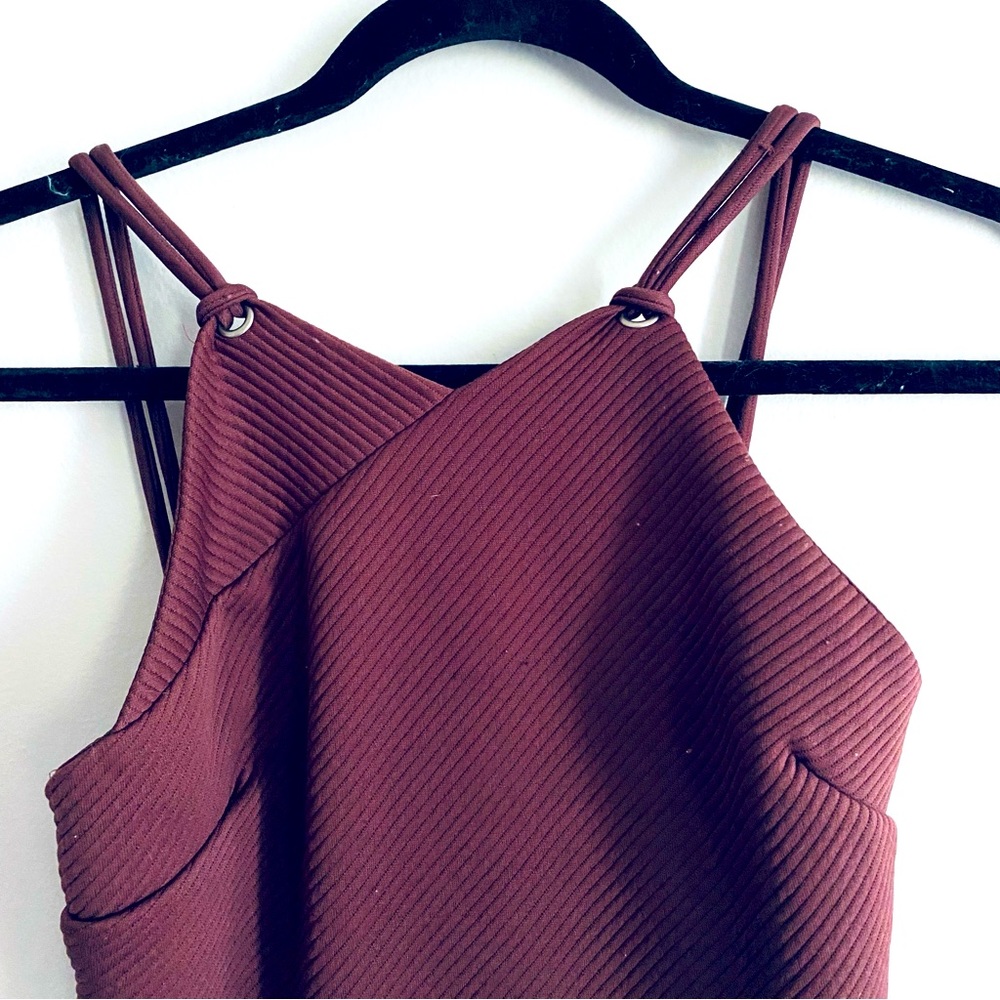 Charlotte Russe Women's Dark Purple Peplum Tank Top  Shirt Size Medium - Picture 3 of 6